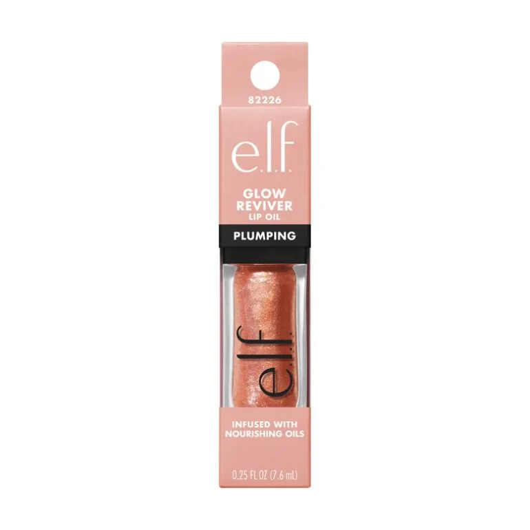 e.l.f. Glow Reviver Plumping Lip Oil Peach Shimmer
