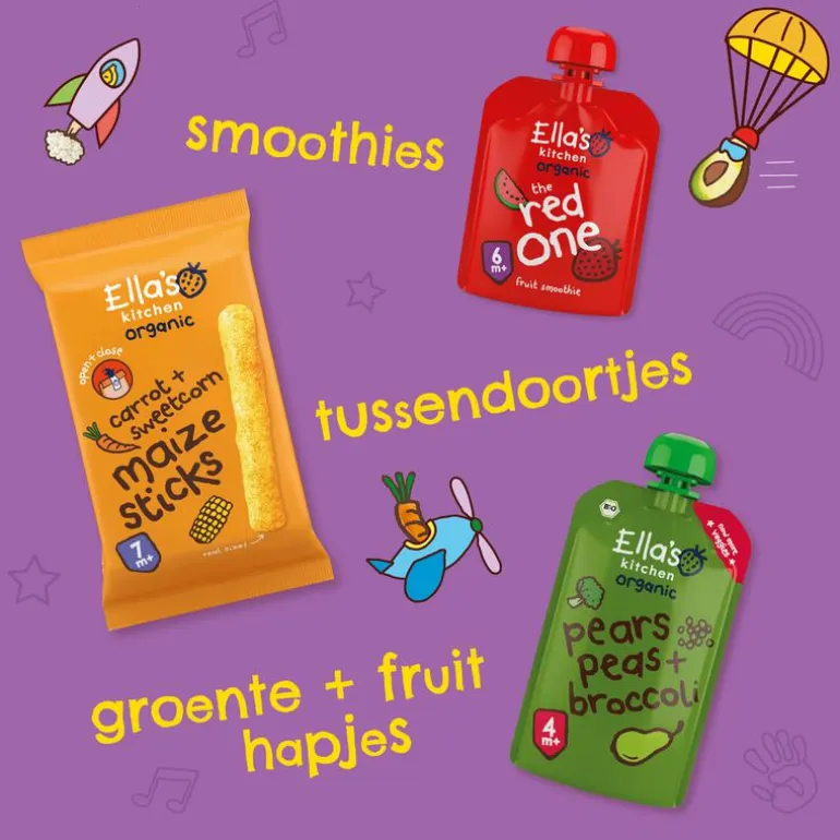 Ella's Kitchen Baby Bananen Ontbijtje Bio Knijpfruit 6+ Maanden 100 GR