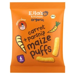 Ella's Kitchen Maize Puffs Wortel Pastinaak Snack Bio 6+ Maanden