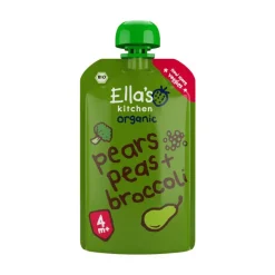 Ella's Kitchen Peren Doperwten Broccoli Bio Knijpfruit 4+ Maanden 120 GR