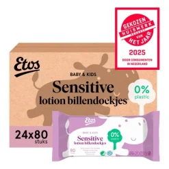 Etos Baby & Kids Sensitive Lotion Billendoekjes Megabox 24x80 Stuks