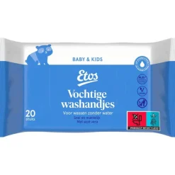 Etos Baby & Kids Vochtige Wegwerpwashandjes 20 stuks