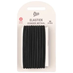 Etos Elastieken Metaalvrij Zwart 10St