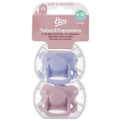 Etos Fopspeen 6M+ roze violet 2 stuks