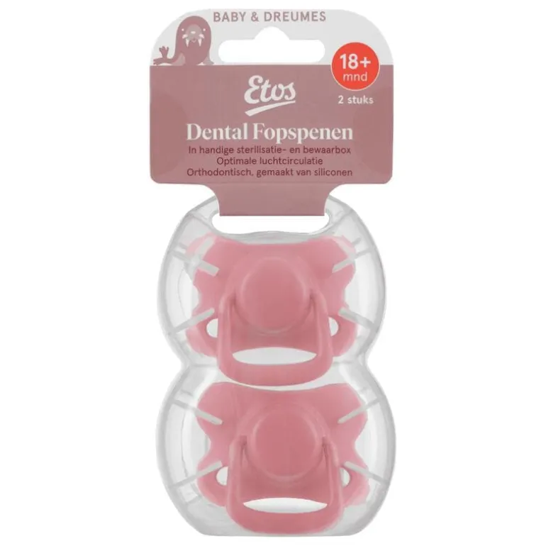 Etos Fopspenen In Steriliseerdoosje 18+ Maanden Assorti