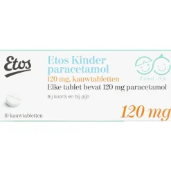 Etos Kinderparacetamol Kauwtabletten 120 MG