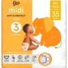 Etos Luiers Midi Maat 3 6-10 kg Mid Pack 35 stuks