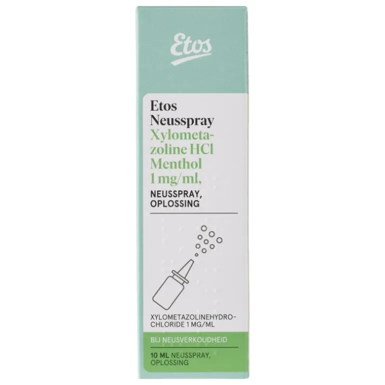 Etos Neusspray Xylometazoline HCl Menthol 1 MG/ 10ML
