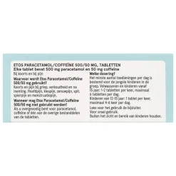 Etos Paracetamol/Coffeïne 500/50 mg 20 stuks