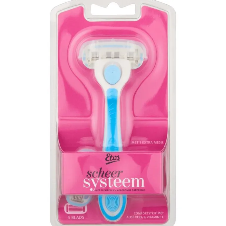 Etos Vrouw Scheersysteem Blauw 5-Blads