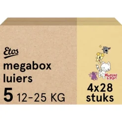 Etos Woezel & Pip Luiers Junior Maat 5 12-25 kg Megabox 4x28 stuks