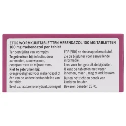 Etos Wormkuurtabletten 100 mg