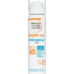 Garnier Ambre Solaire Over Make-up Super UV Mist SPF50 met Glycerine, Vitamine E en Hyaluronzuur 75ml