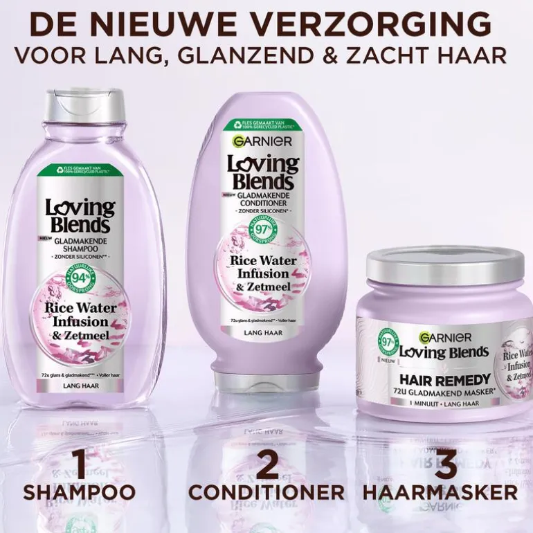 Garnier Loving Blends Rice Water Infusion Glans & Zacht haarmasker 340 ML