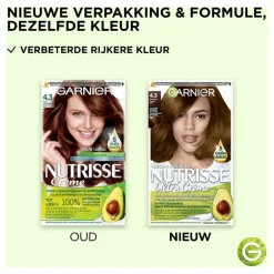 Garnier Nutrisse Crème Permanente Haarverf 4.3 Goud Middenbruin