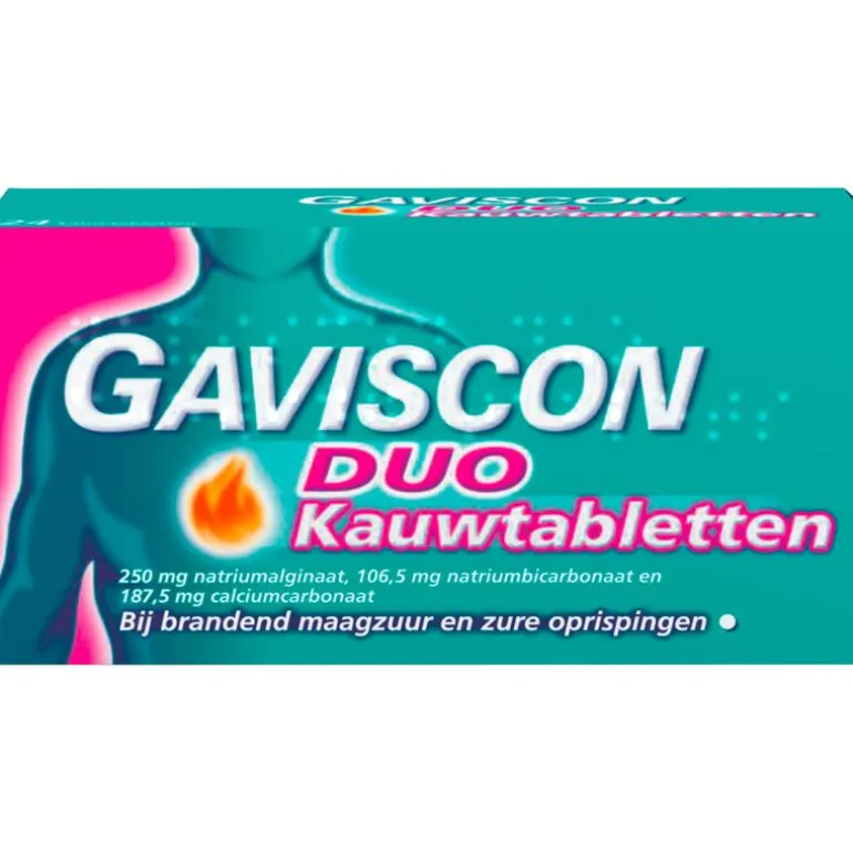 Gaviscon DUO Kauwtabletten Maagzuurremmer 24 Stuks