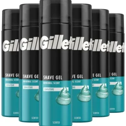 Gillette Classic Sensitive Scheergel Gevoelige Huid 200 ML Multipack 6 stuks