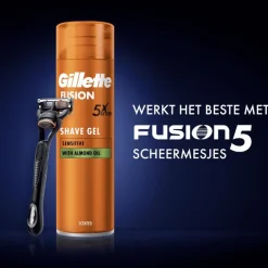 Gillette Fusion Scheergel Gevoelige Huid 200 ML 2 Stuks