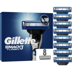 Gillette Mach3 Turbo Scheermesjes 8 stuks