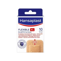 Hansaplast Flexible XL Eilandpleister 5x7,2cm 10 stuks