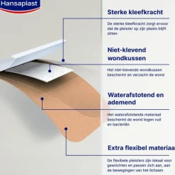 Hansaplast Flexible XL Eilandpleister 5x7,2cm 10 stuks