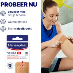 Hansaplast Flexible XL Eilandpleister 5x7,2cm 10 stuks