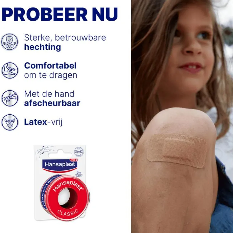 Hansaplast Hechtpleister Classic 5 M x 2.5 CM