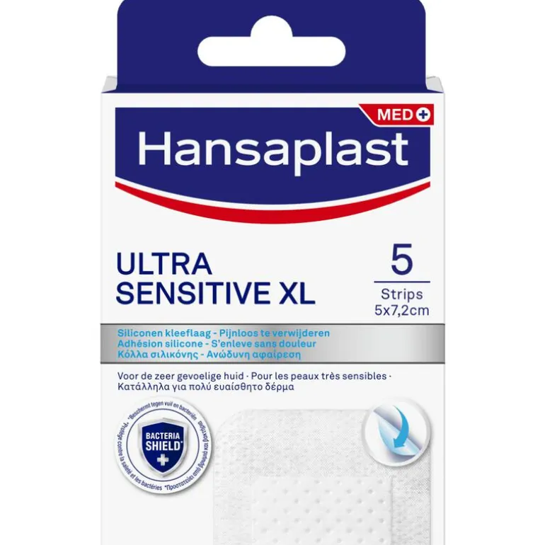 Hansaplast Ultra Sensitive XL Eilandpleister 5 stuks