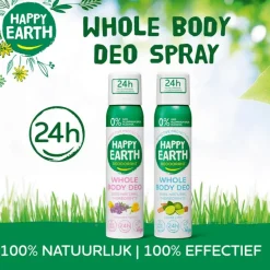 Happy Earth 100% Natural Whole Body Deo Spray Cedar Lime 100ML
