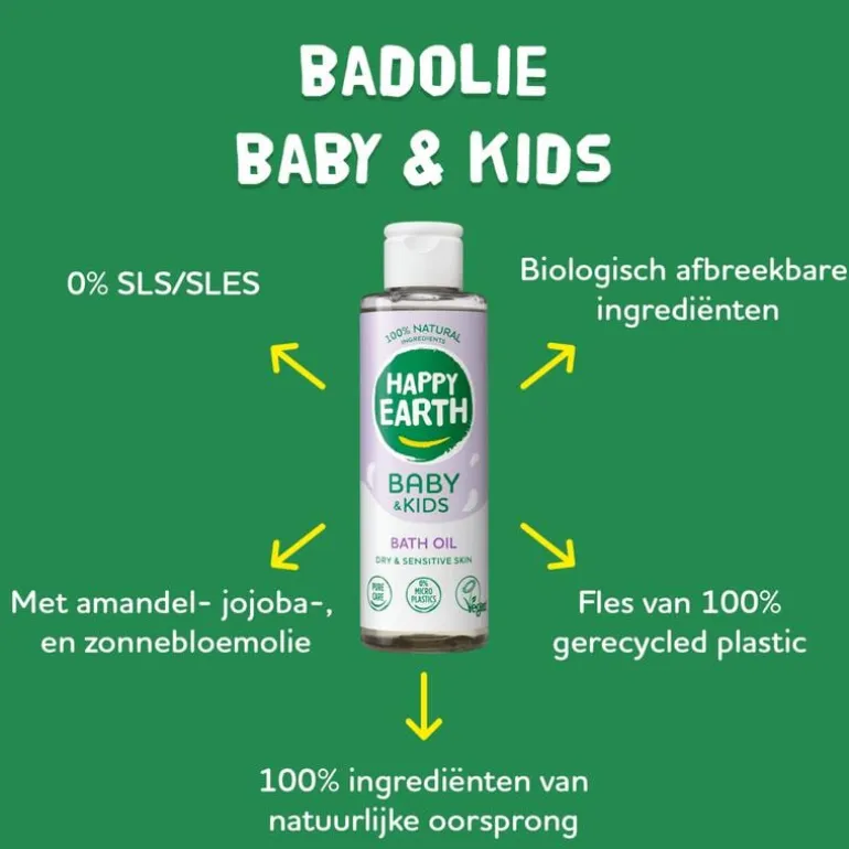 Happy Earth 100% Natuurlijke Baby & Kids Bad Olie 150 ml