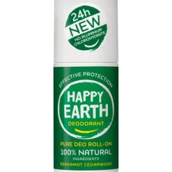 Happy Earth 100% Natuurlijke Bergamot Deodorant Roller 75 ML