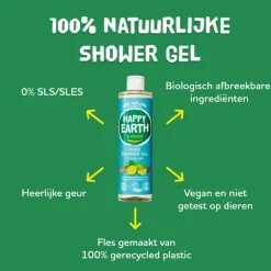 Happy Earth Cedar Lime 100% Natuurlijke Douchegel 300 ML