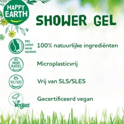 Happy Earth Cedar Lime 100% Natuurlijke Douchegel 300 ML