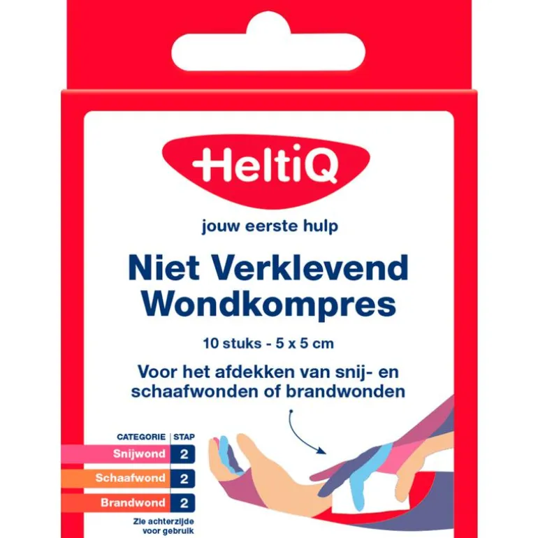 Heltiq niet klevend wondkompres 5x5
