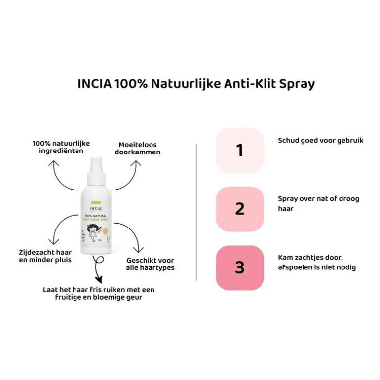 INCIA Natuurlijke Anti-Klit Spray 100ML