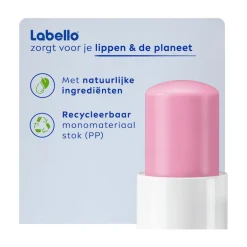 Labello Soft Rose Lippenbalsem 24u Hydratatie Zachtroze