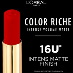 L'Oréal Paris Color Riche Intense Volume Matte Lipstick Rood 480 Le Plum Dominant 1,8 GR