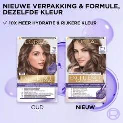 L'Oréal Paris Excellence Cool Creams Permanente Haarverf 7.11 Ultra Ash Blond