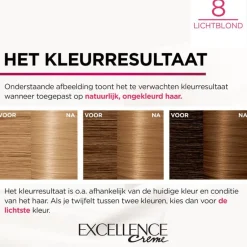 L'Oréal Paris Excellence Crème Verzorgende Crèmekleuring 8 Licht Blond
