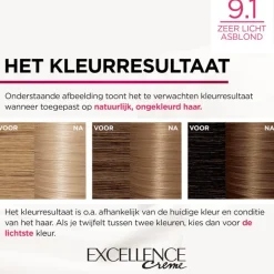 L'Oréal Paris Excellence Creme Permanente Haarverf 9.1 Zeer Licht Asblond