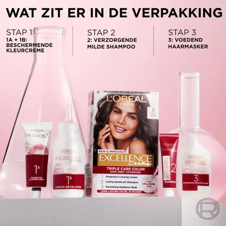L'Oréal Paris Excellence Crème Verzorgende Crèmekleuring 4 Middenbruin