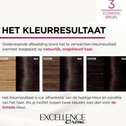 L'Oréal Paris Excellence Crème Verzorgende Crèmekleuring 3 Donkerbruin