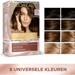 L'Oréal Paris Excellence Universal Nudes Permanente Haarverf 4U Middenbruin