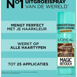 L'Oréal Paris Magic Retouch Camouflerende Uitgroeispray Middenbruin 75 ML