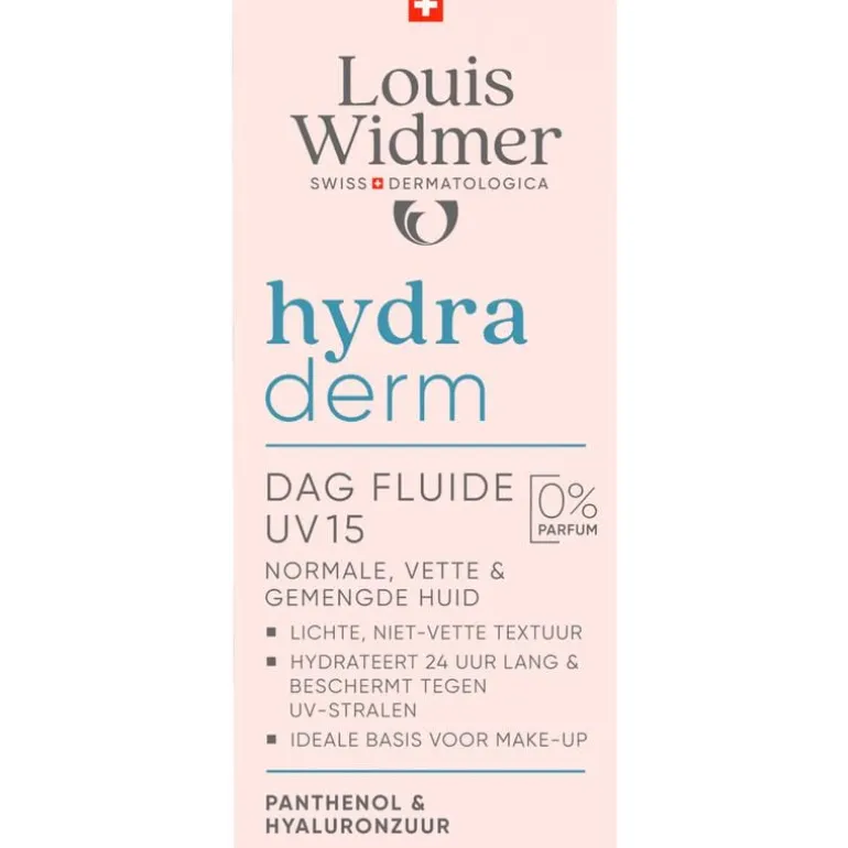 Louis Widmer Hydraderm Dag Fluide SPF15 Zonder Parfum 50 ML