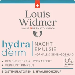 Louis Widmer Hydraderm Nachtemulsie Zonder Parfum 50 ML