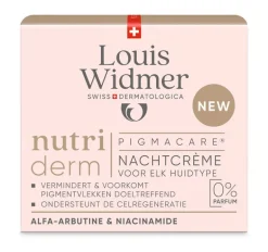 Louis Widmer nutriderm Pigmacare Nachtcrème Zonder Parfum 50 ML