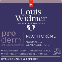 Louis Widmer Proderm Nachtcrème Zonder Parfum 50 ML