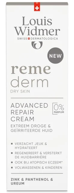 Louis Widmer Remederm Creme Dry Skin Fluide Zonder Parfum 75 ML