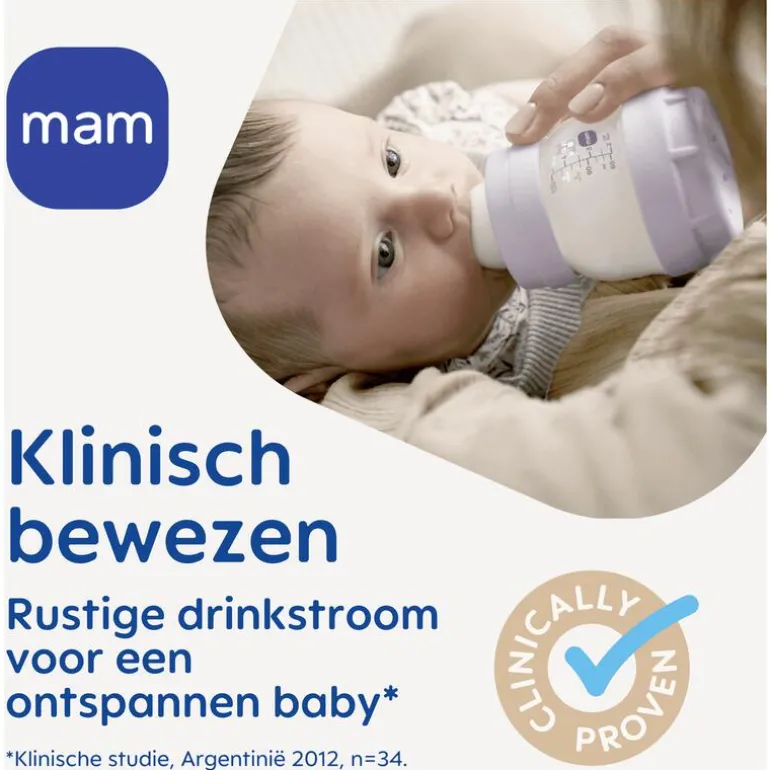 MAM Easy Start Anti-Colic Babyfles Lila 260 ML